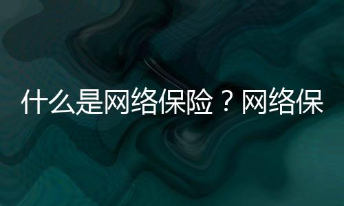 什么是网络保险？网络保险怎么投保？