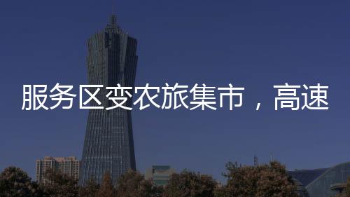 服务区变农旅集市，高速公路赋能乡村振兴