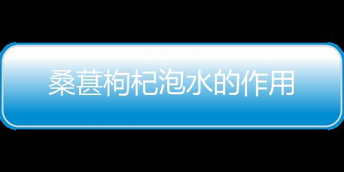 桑葚枸杞泡水的作用