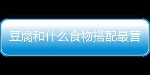 豆腐和什么食物搭配最营养？